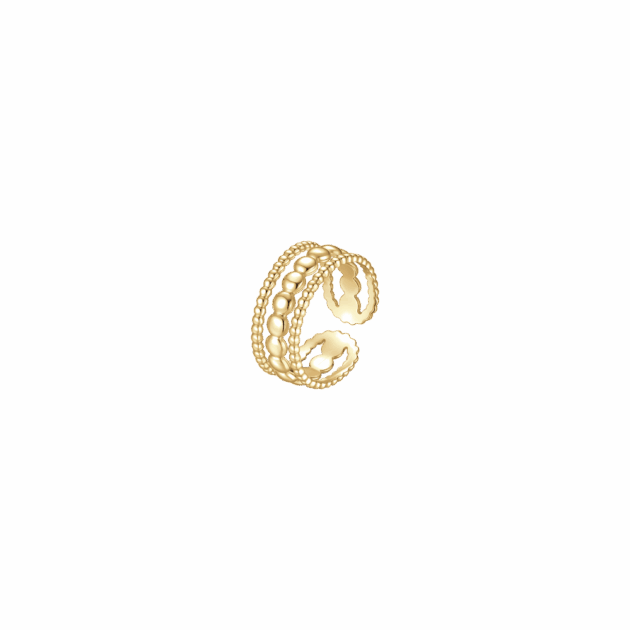 ANELLO DONNA IN ACCIAIO IP GOLD