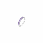 ANELLO DONNA IN ACCIAIO CON ZIRCONI VIOLA