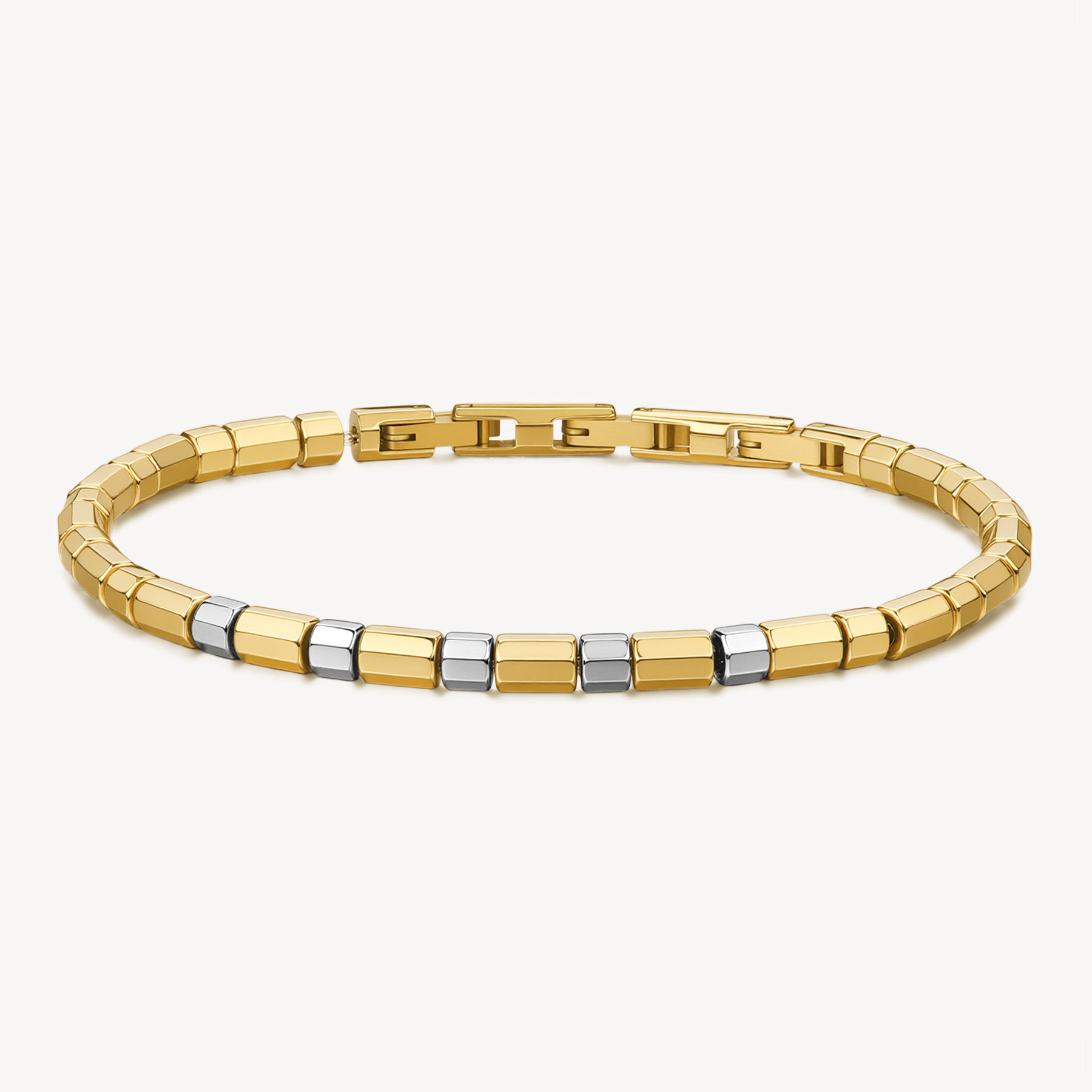 Bracciale RIPTIDE in acciaio 316L, finitura pvd color oro