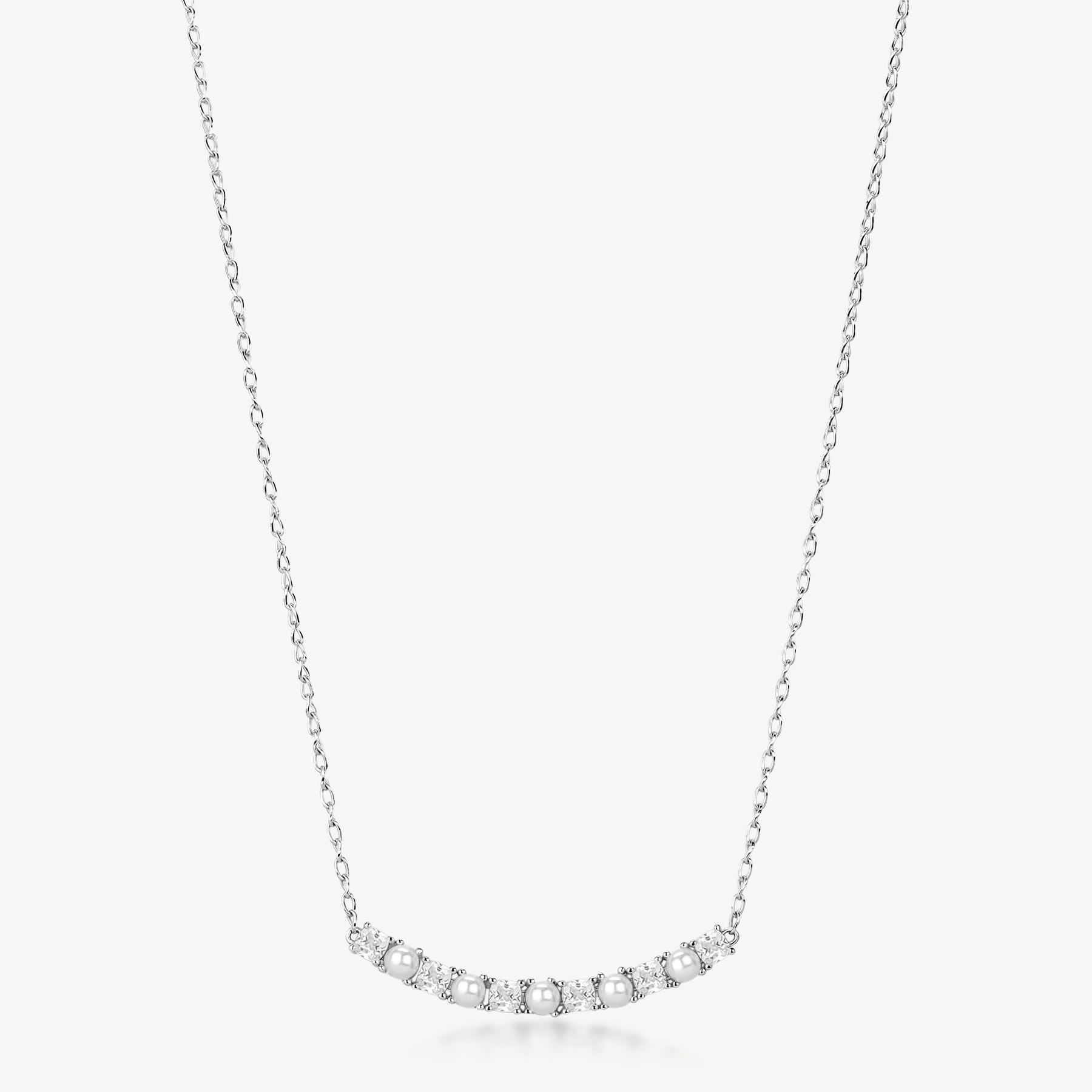 Collana FANCY in argento 925/1000 rodiato, con per