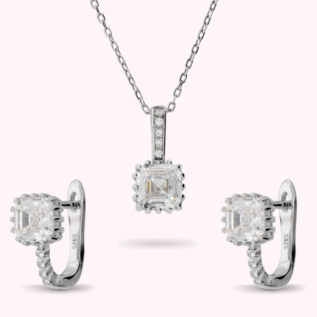 Set Bronzallure Punto Luce Collana + Orecchini con Cubic Zirconia