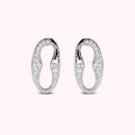 Orecchini Maxi Maglia Marina con Pavé di Cubic Zirconia