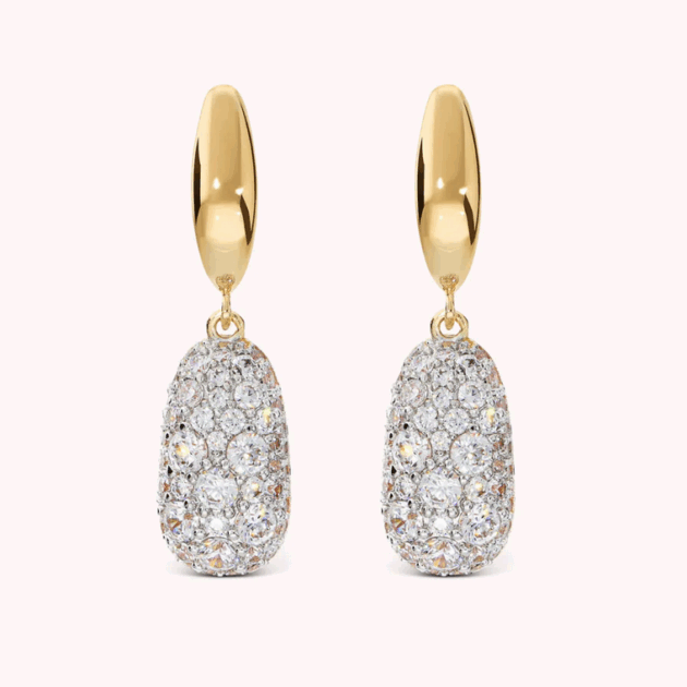 Orecchini con Ciondolo in Pavé di Cubic Zirconia
