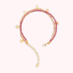 Bracciale Multifilo con Ciondoli Stelle e Pietre Naturali
