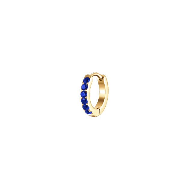 MONO ORECCHINO DONNA IN ACCIAIO IP GOLD CON ZIRCONI BLU