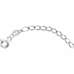 Allungamento FANCY in argento 925/1000 rodiato 3,5 cm