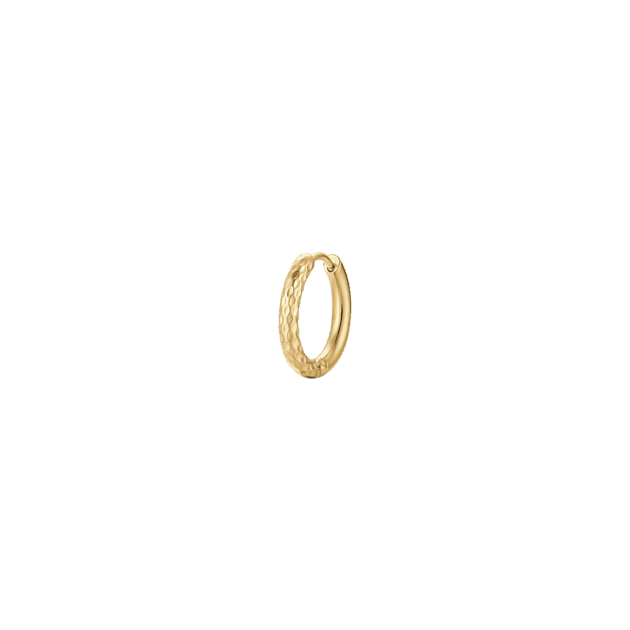 MONO ORECCHINO DONNA IN ACCIAIO IP GOLD CON FINITURA DIAMANTATA