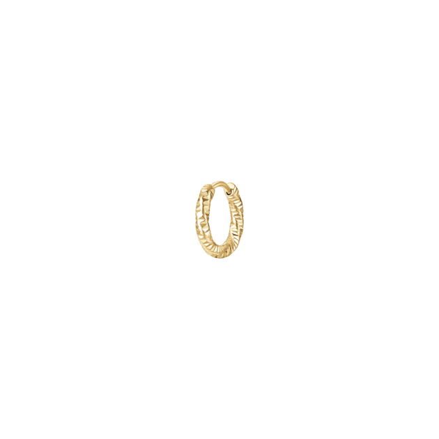 MONO ORECCHINO DONNA IN ACCIAIO IP GOLD CON FINITURA DIAMANTATA