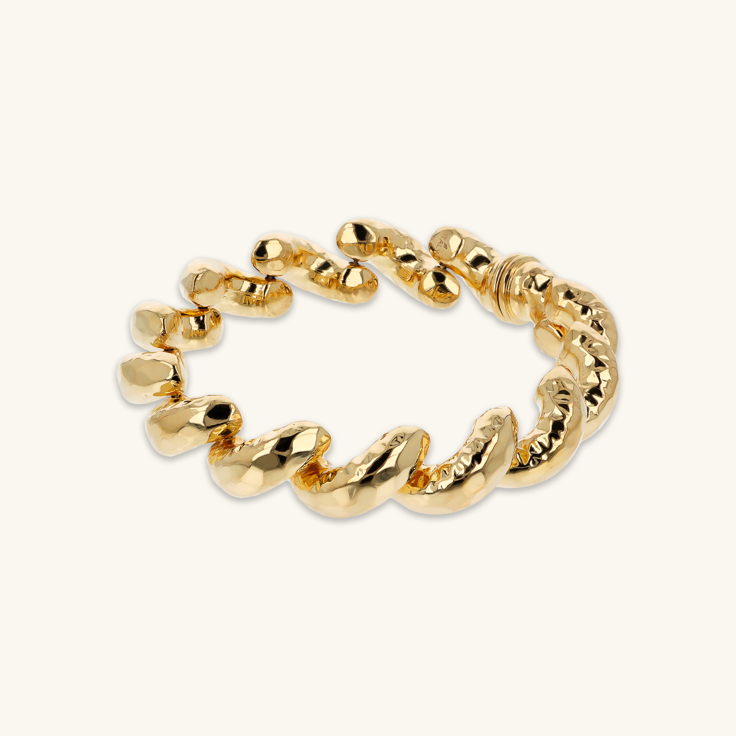 Bracciale Rigido Martellato Catena San Marco
