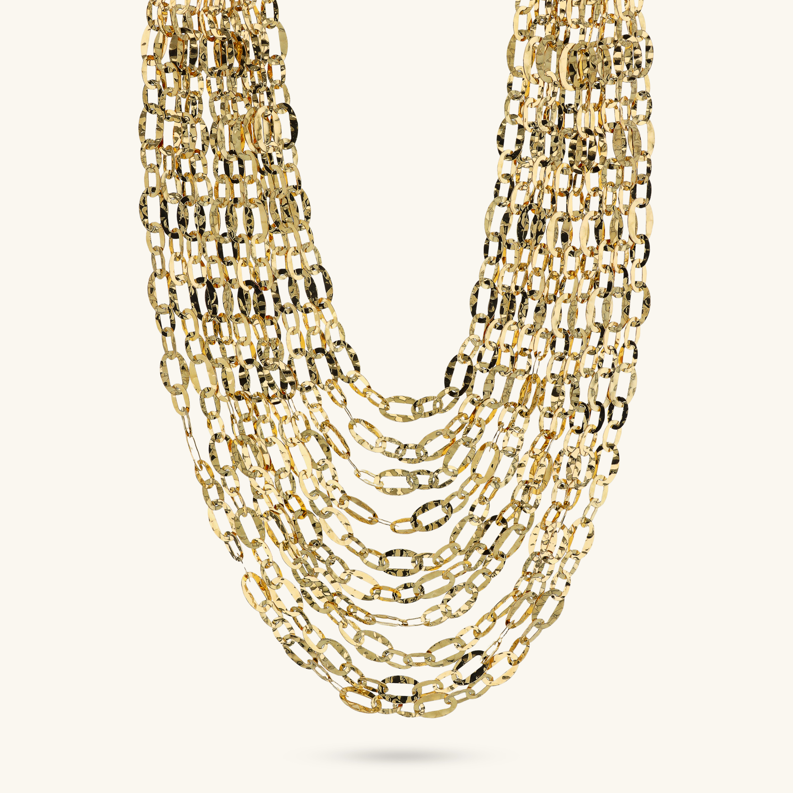 Collana martellati placcati oro