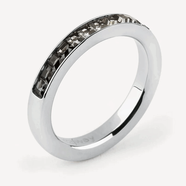 Anello Tring Brosway in Acciaio e Swarovski Blu Notte