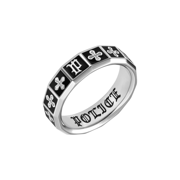 Anello smaltato Police in acciaio 316L