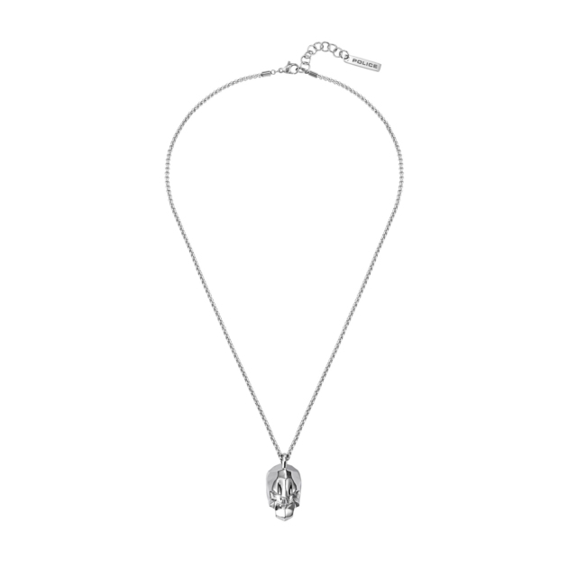 POLICE necklace in 316L stainless steel, with skull shaped pendant