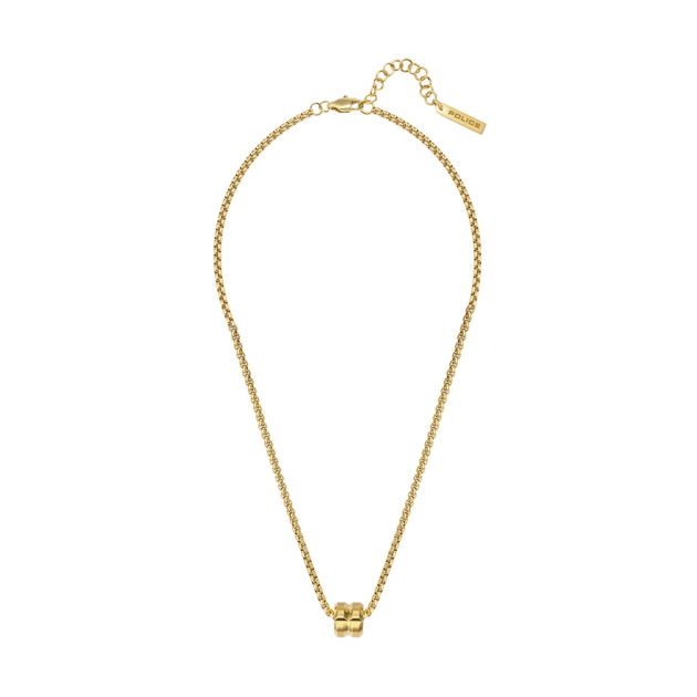 POLICE necklace in 316L steel, pvd gold finish, with pendant