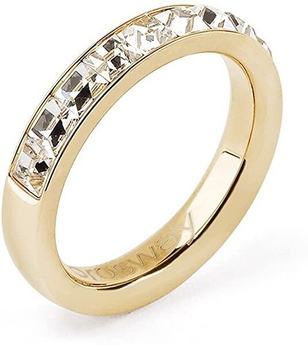 Anello Tring Brosway in Acciaio Dorato e Swarovski